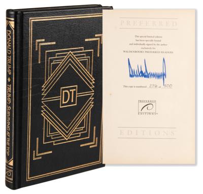 Lot #110 Donald Trump Signed Limited Edition Book - Surviving at the Top - Image 1