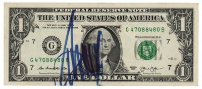 Lot #107 Donald Trump Signed $1 Dollar Bill - Image 1