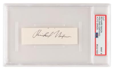 Lot #82 Richard Nixon Signature - PSA MINT 9 - Image 1