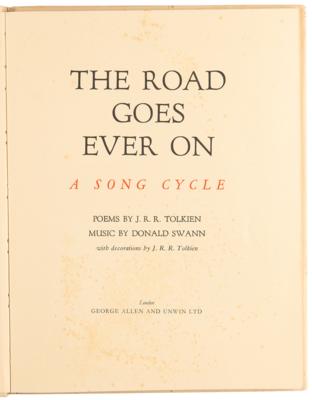 Lot #447 J. R. R. Tolkien Signed Book - The Road Goes Ever On: A Song Cycle - Image 5