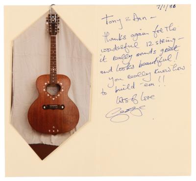 Lot #534 Beatles: George Harrison Autograph Letter