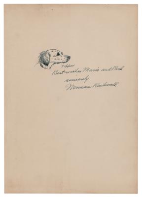 Lot #378 Norman Rockwell Original Sketch of 'Topper' the Dog - Image 1