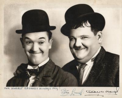 Lot #698 Laurel and Hardy Signed Photograph