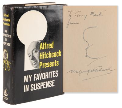 Lot #696 Alfred Hitchcock Signed Book with Sketch