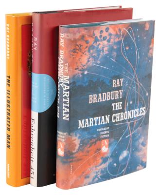 Lot #463 Ray Bradbury (3) Signed Books, with Farenheit 451, The Martian Chronicles, and The illustrated Man - Image 1