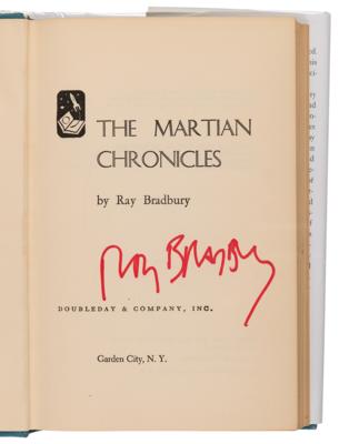 Lot #463 Ray Bradbury (3) Signed Books, with Farenheit 451, The Martian Chronicles, and The illustrated Man - Image 2