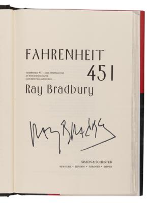 Lot #463 Ray Bradbury (3) Signed Books, with Farenheit 451, The Martian Chronicles, and The illustrated Man - Image 3