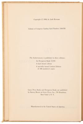 Lot #455 Jack Kerouac: The Subterraneans (First Edition) - Image 3