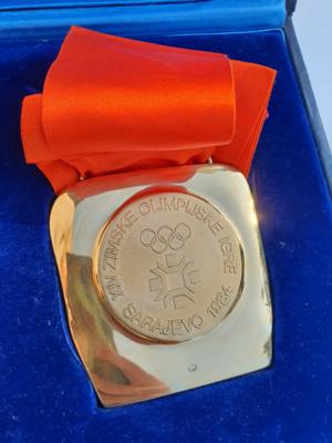 Lot #3092 Sarajevo 1984 Winter Olympics Unawarded Gold Winner's Medal - Image 4