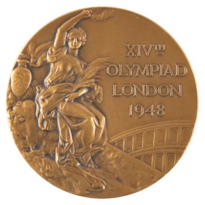 Lot #3073 London 1948 Summer Olympics Bronze Winner's Medal - Image 1