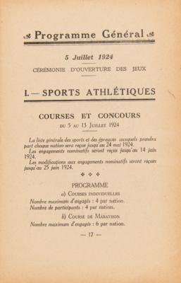 Lot #3280 Paris 1924 Summer Olympics Program - Image 2