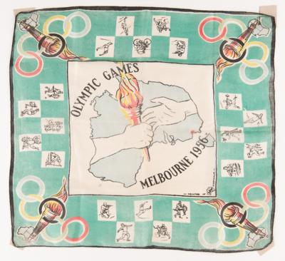 Lot #3354 Melbourne 1956 Summer Olympics Handkerchief - Image 1