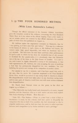 Lot #3323 London 1908 Olympics: A Reply to Certain Criticisms Book - Image 5