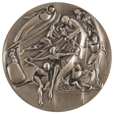 Lot #3149 Lake Placid 1980 Winter Olympics Nickel-Silver Participation Medal - Image 1