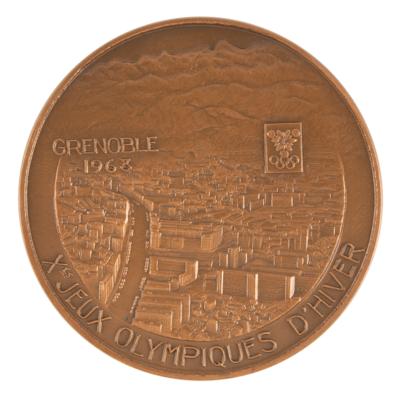 Lot #3144 Grenoble 1968 Winter Olympics Bronze Participation Medal - Image 2