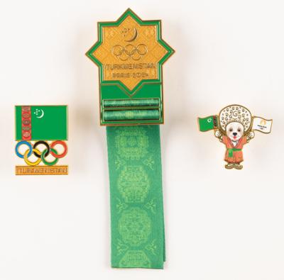 Lot #3258 Paris 2024 Summer Olympics Pins (3) - Turkmenistan - Image 1