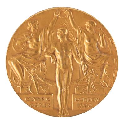 Lot #3059 London 1908 Olympics Gold Winner's Medal