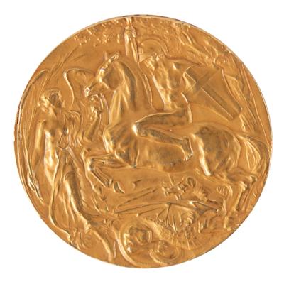 Lot #3059 London 1908 Olympics Gold Winner's Medal for Field Hockey - Image 2