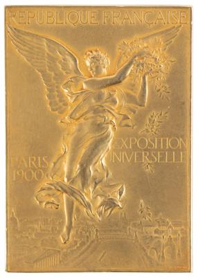 Lot #3047 Paris 1900 Olympics Gilt Bronze Winner's