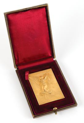 Lot #3047 Paris 1900 Olympics Gilt Bronze Winner's Medal for Gymnastics (Fete Federale) - Image 4