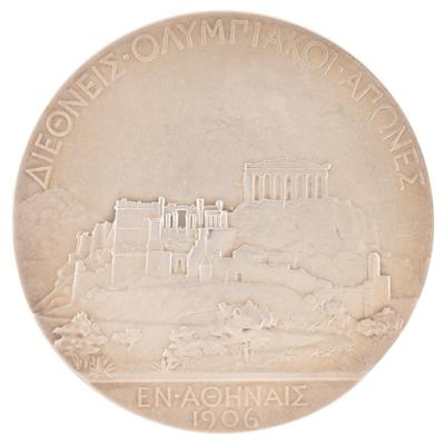 Lot #3057 Athens 1906 Intercalated Olympics Silver Winner's Medal - Image 2