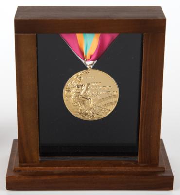 Lot #3094 Los Angeles 1984 Summer Olympics Sample Gold Winner's Medal - Image 1