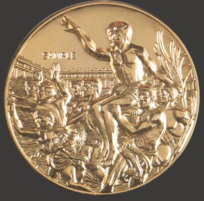 Lot #3094 Los Angeles 1984 Summer Olympics Sample Gold Winner's Medal - Image 5