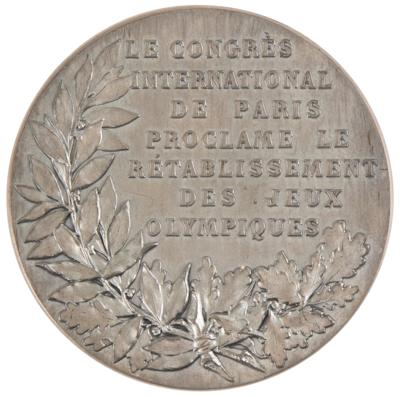 Lot #3311 Paris 1894 First Olympic Congress Silver