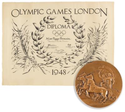 Lot #3135 London 1948 Summer Olympics Bronze