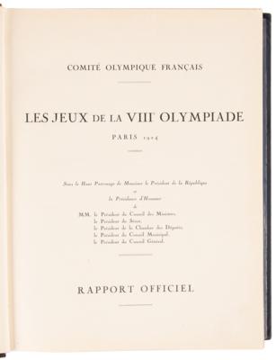 Lot #3286 Paris 1924 Summer Olympics Official Report - Image 2