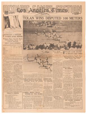 Lot #3333 Los Angeles 1932 Summer Olympics: Collection of (8) Los Angeles Times Newspaper 'Olympic Games' Sections - Image 2