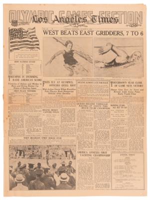 Lot #3333 Los Angeles 1932 Summer Olympics: Collection of (8) Los Angeles Times Newspaper 'Olympic Games' Sections - Image 8