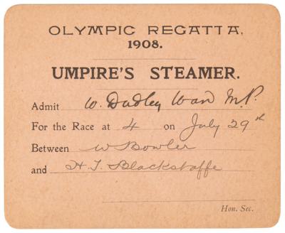 Lot #3294 London 1908 Olympics 'Umpire's Steamer'