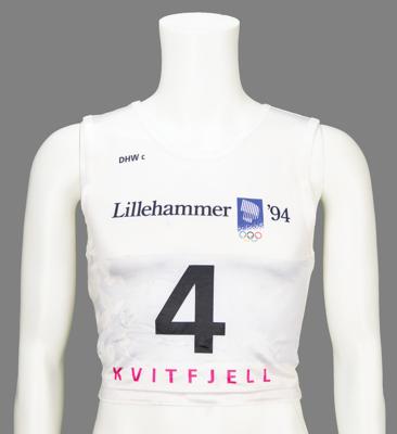 Lot #3375 Lillehammer 1994 Winter Olympics Athlete's Bib - Image 1