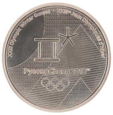 Lot #3166 PyeongChang 2018 Winter Olympics Cupro-Nickel Participation Medal with Box - Image 1