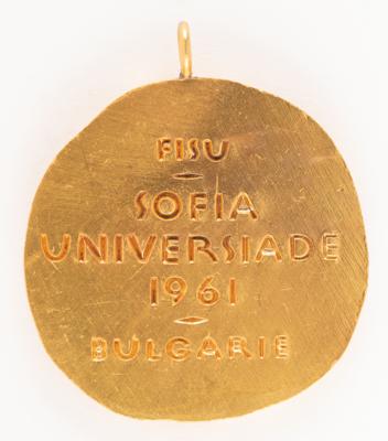 Lot #3082 Sofia 1961 Summer Universiade Gold Winner's Medal - Image 2