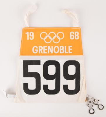 Lot #3358 Grenoble 1968 Winter Olympics Athlete's Bib - Image 1