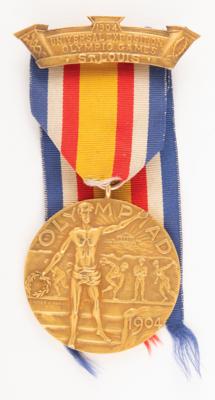 Lot #3055 St. Louis 1904 Olympics Gold Winner's Medal with Case for Men's 110m Hurdles - Image 2