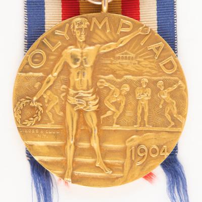 Lot #3055 St. Louis 1904 Olympics Gold Winner's Medal with Case for Men's 110m Hurdles - Image 4