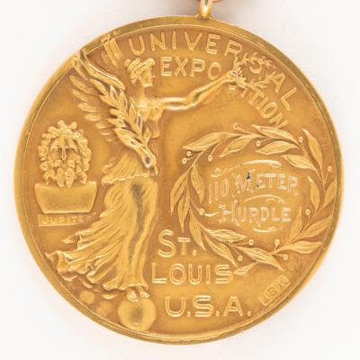 Lot #3055 St. Louis 1904 Olympics Gold Winner's Medal with Case for Men's 110m Hurdles - Image 6