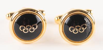 Lot #3368 Olympic Rings Cufflinks (2) and Blazer Buttons (14) - From the Collection of IOC Member Phillip W. Coles - Image 2