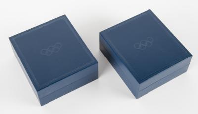 Lot #3382 Pyeongchang 2018, Tokyo 2020, and Beijing 2022 Olympics (3) Halcyon Days Enamel Boxes - From the Collection of IOC Member Phillip W. Coles - Image 4