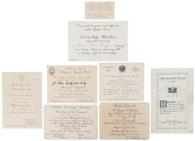 Lot #3278 London 1908 Olympics Invitations (6) and