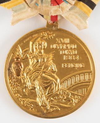 Lot #3085 Tokyo 1964 Summer Olympics Gold Winner's Medal for Fencing - Image 3