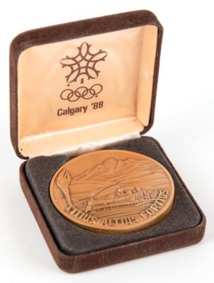 Lot #3155 Calgary 1988 Winter Olympics Bronze Participation Medal - Image 3