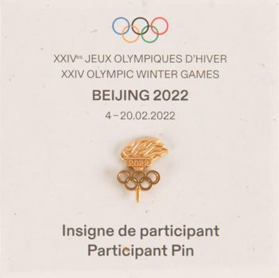 Lot #3257 Beijing 2022 Winter Olympics Athlete Participation Pin - Image 1