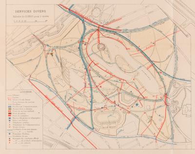 Lot #3322 Paris 1900 Exposition Universelle 'General Plan' Map of the Bois de Vincennes - Image 2