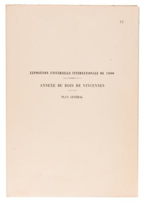 Lot #3322 Paris 1900 Exposition Universelle 'General Plan' Map of the Bois de Vincennes - Image 3