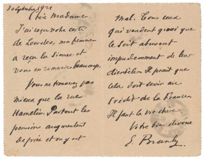 Lot #368 Edouard Branly Autograph Letter Signed