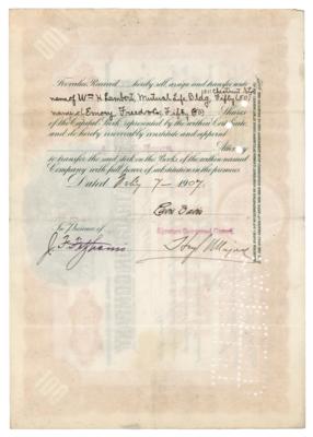 Lot #497 Titanic: George Dunton Widener Document Signed - Image 2